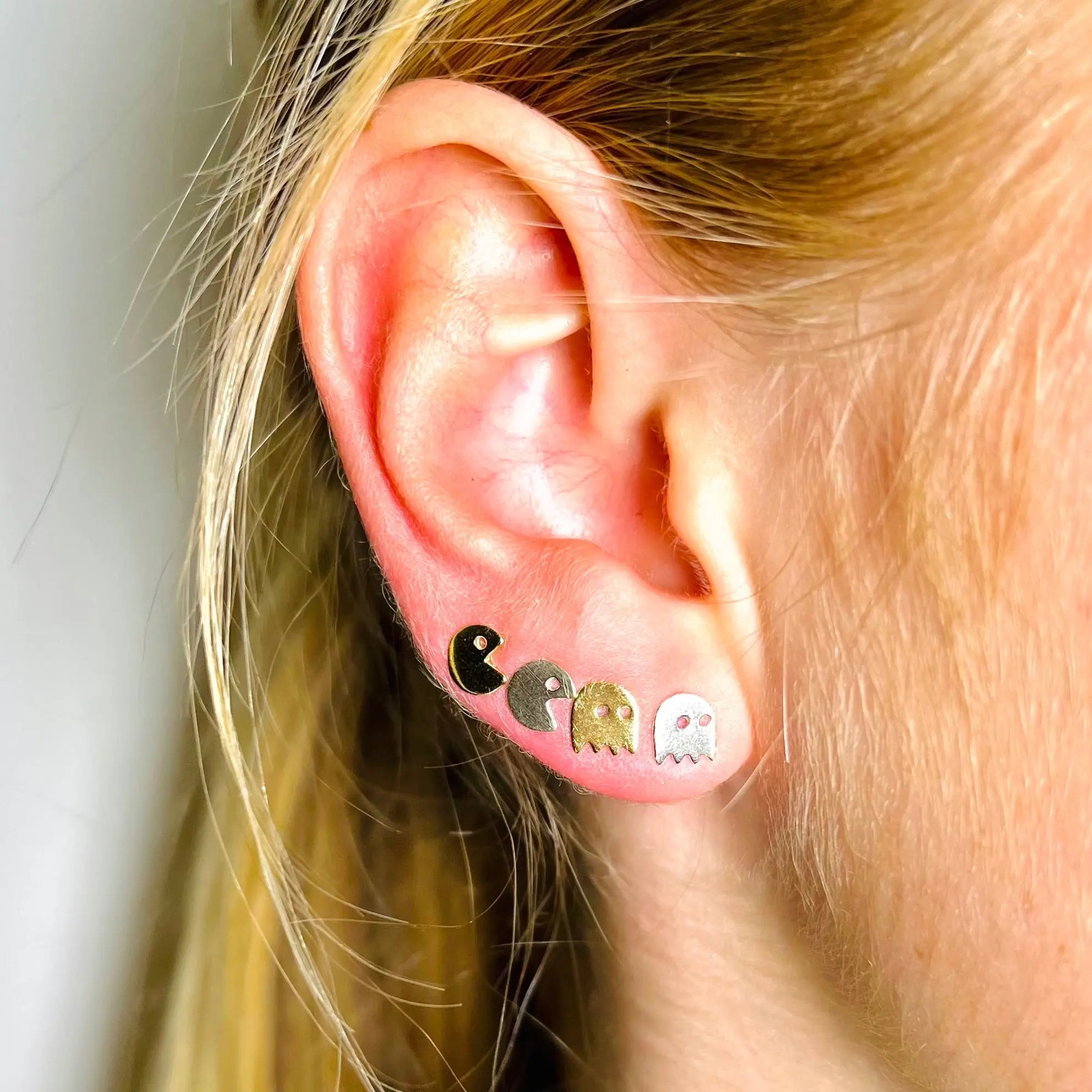 Stiftörhänge - Pac Man & Spöke - L8Hasselblad