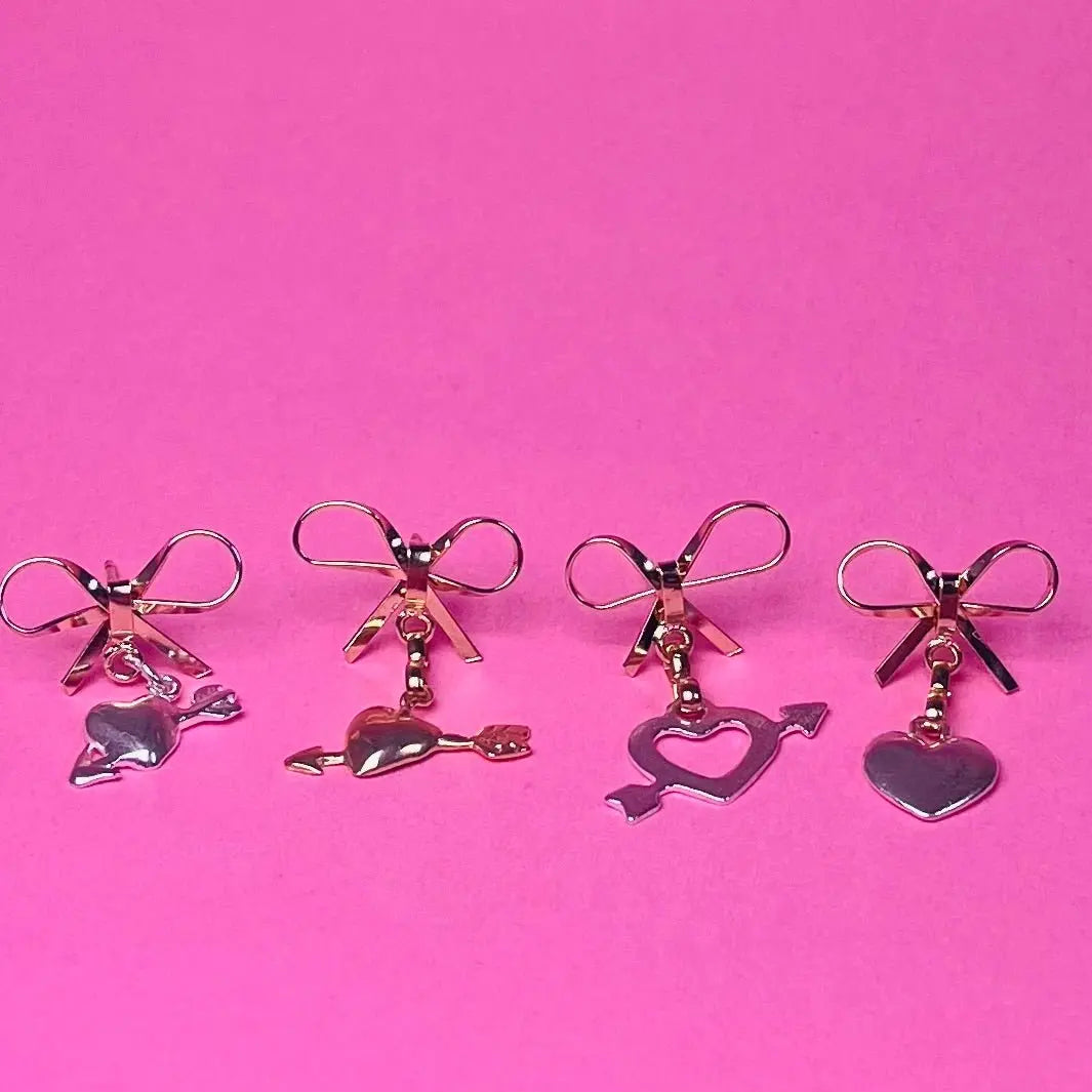 Stiftörhänge - Rosett med hänge - L8Hasselblad