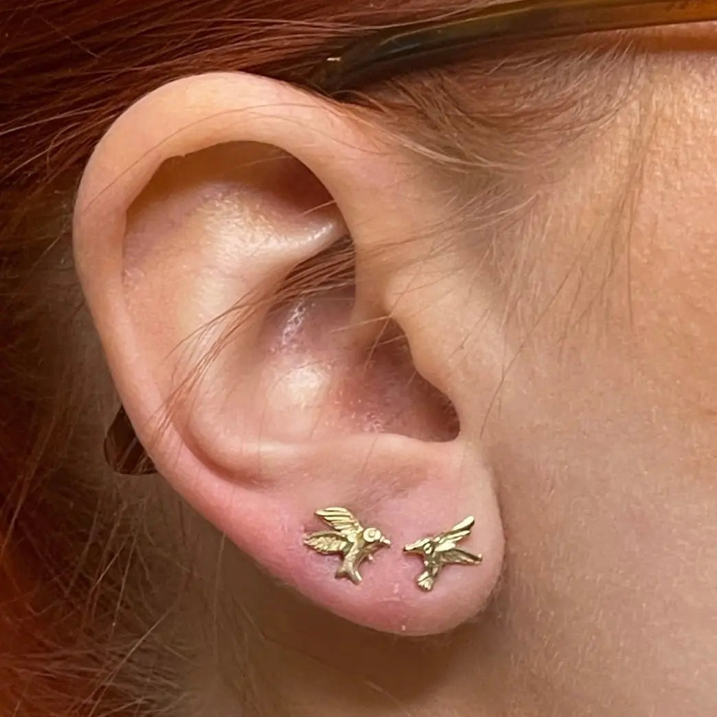 Stiftörhänge med kolibri - L8Hasselblad