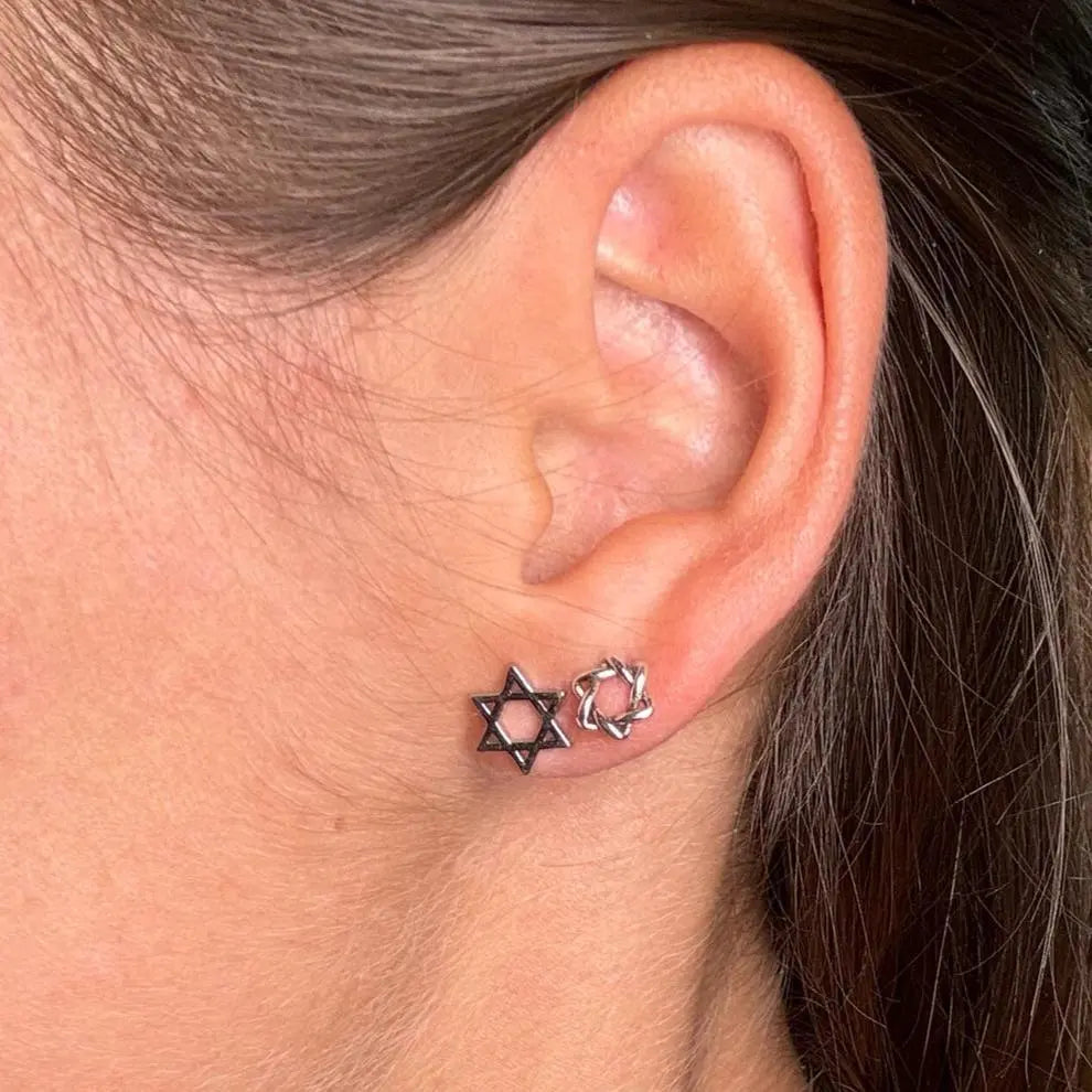 Stiftörhängen - enkla davidsstjärnor - L8Hasselblad