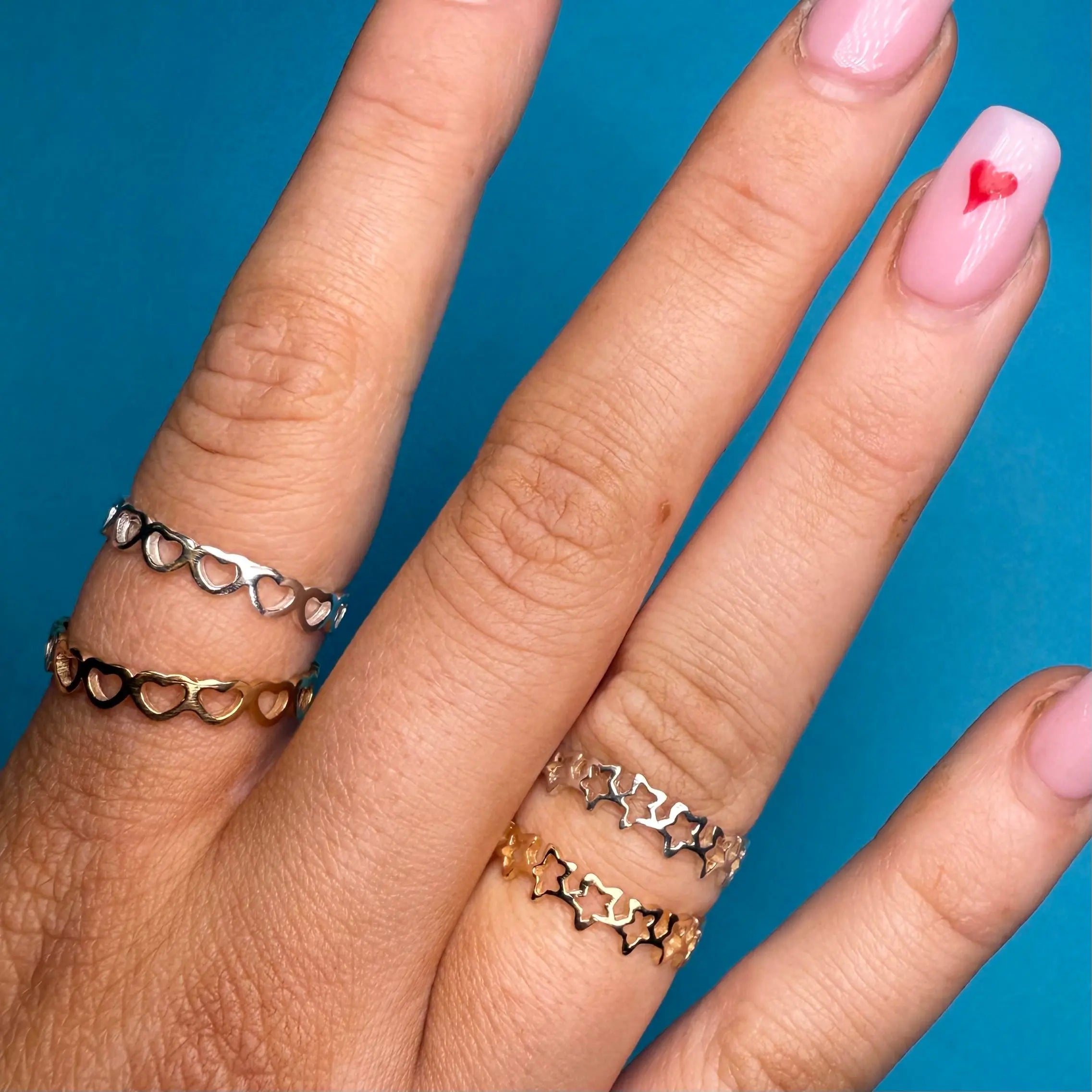 Stjärna och hjärta i alliansring - L8Hasselblad