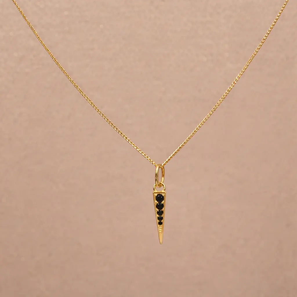 Tagg med Zirkoner - Halsband Gulddoublé L8Hasselblad