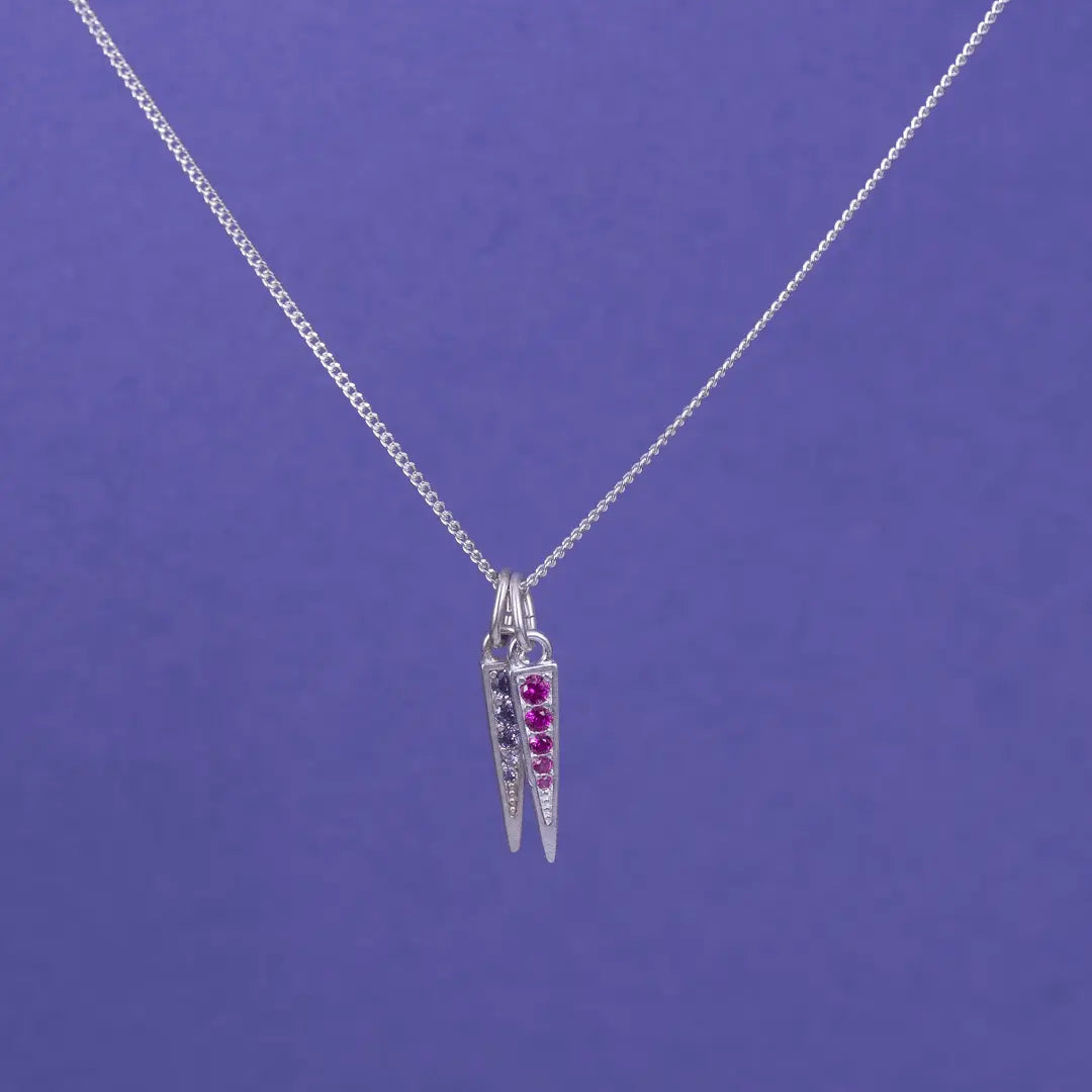 Tagg med Zirkoner - halsband gulddoublé - L8Hasselblad