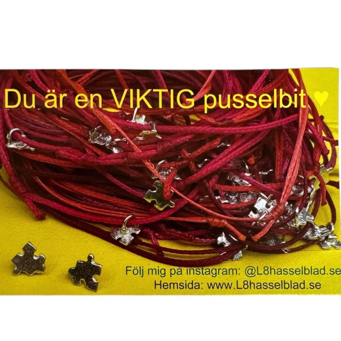 Trådarmband med pusselbit - L8Hasselblad