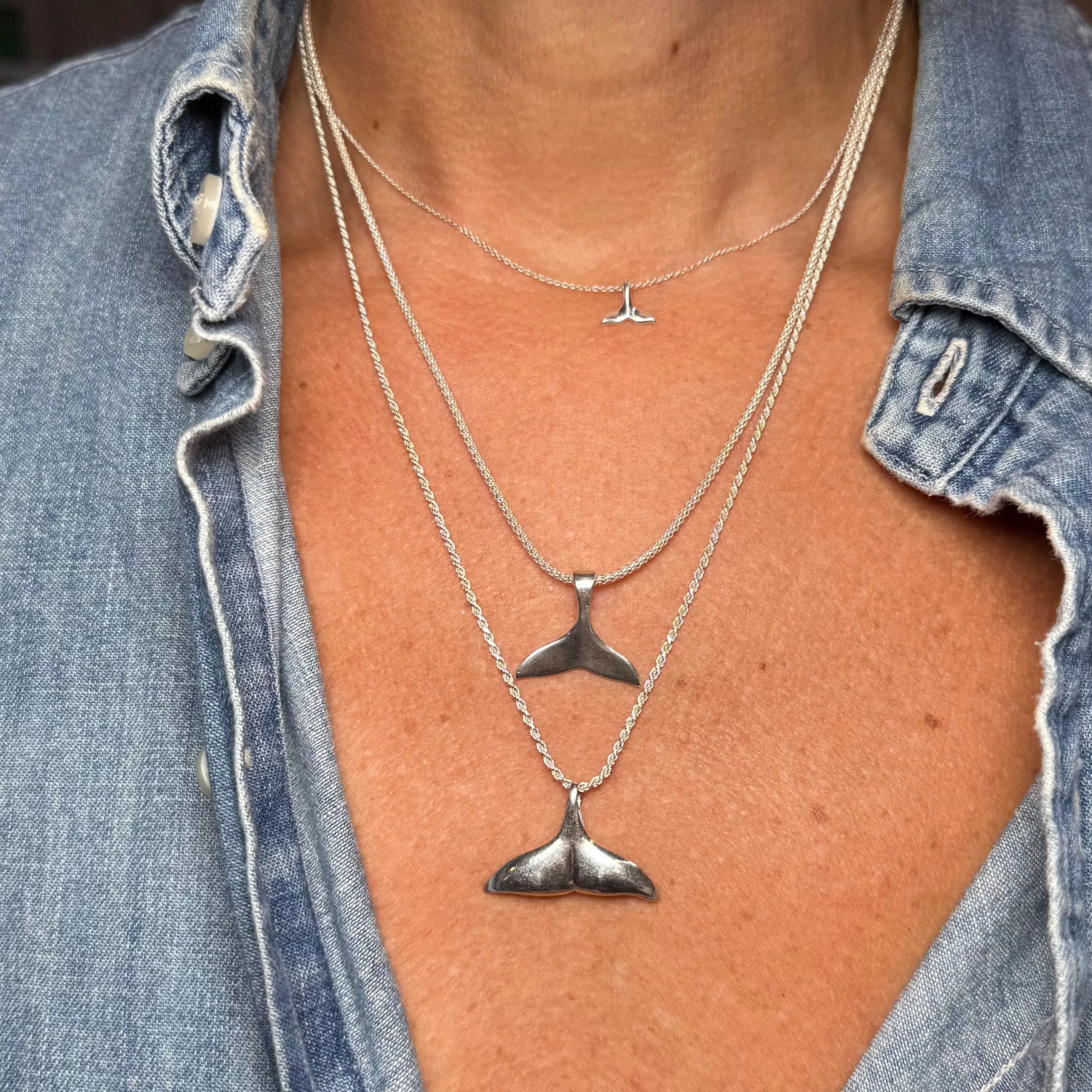 Valfena - monterat silverhalsband - L8Hasselblad