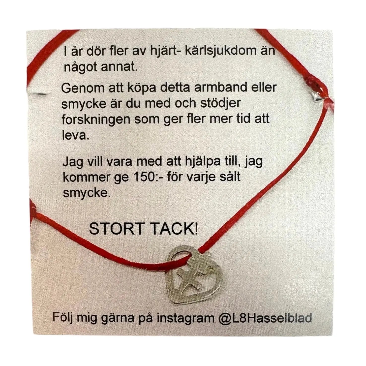 Välgörenhet trådarmband hjärt & lungfonden - L8Hasselblad