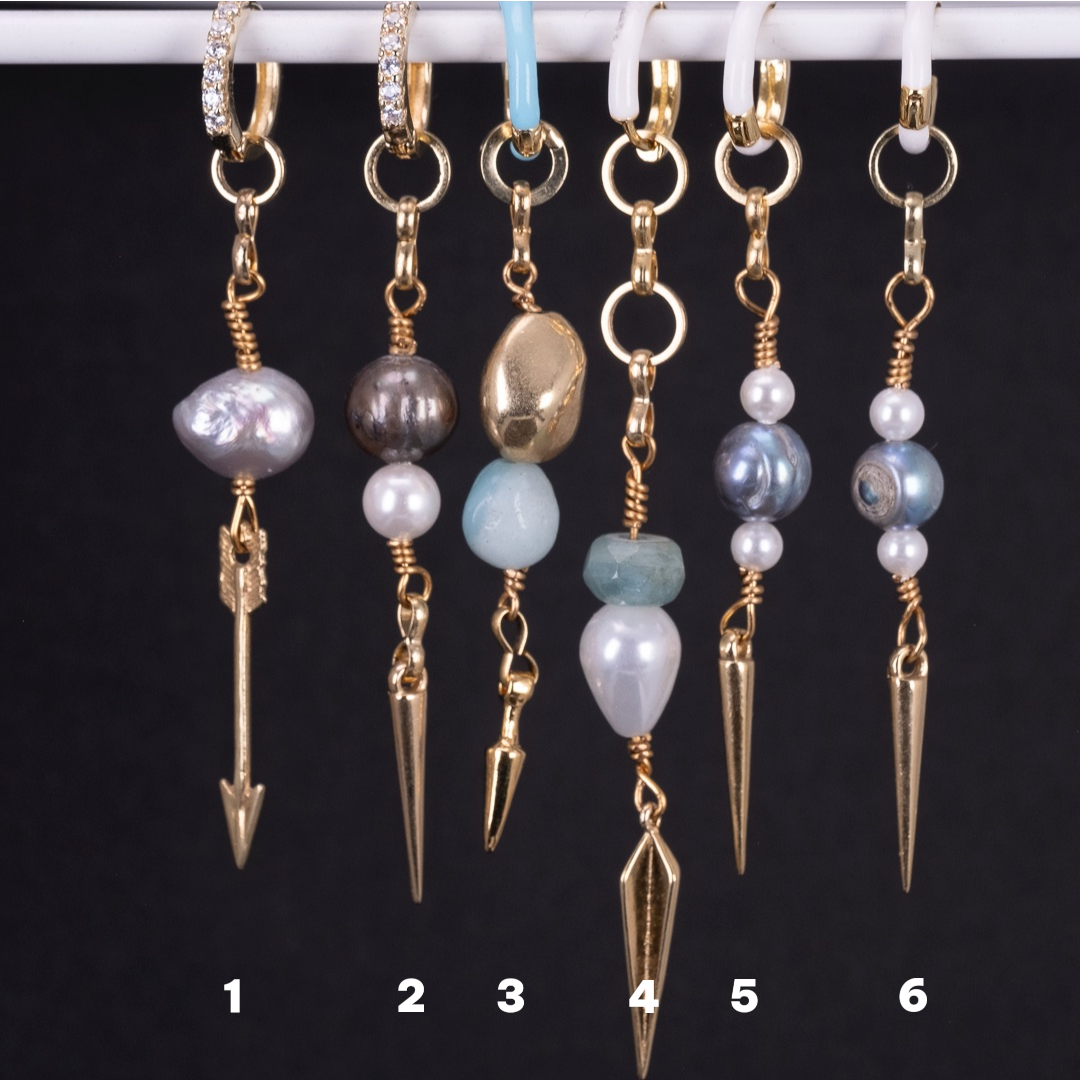 One of a kind pärlor - örhänge gulddoublé L8Hasselblad