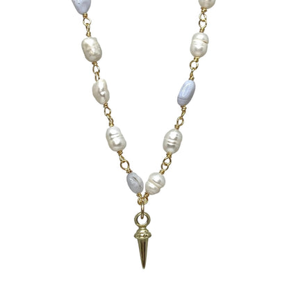 Necklace - Pastel Pearls &amp; Charm