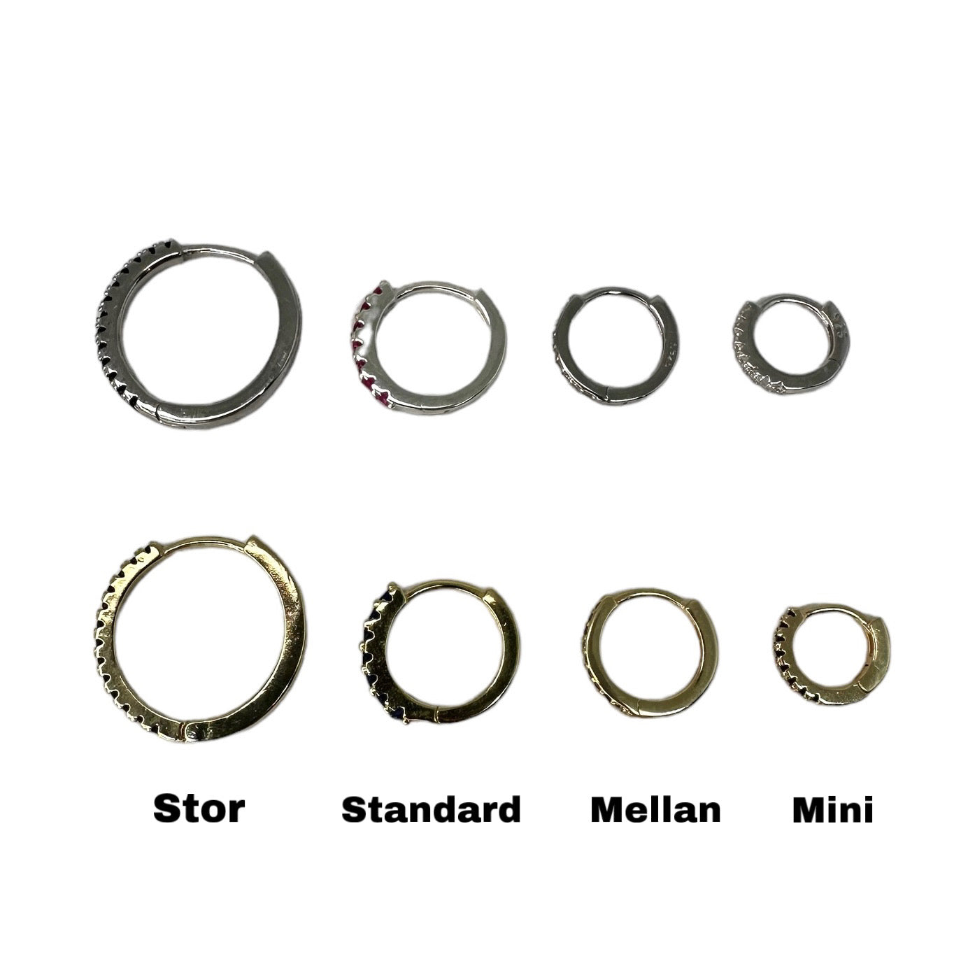 Mini rings with zircons earring