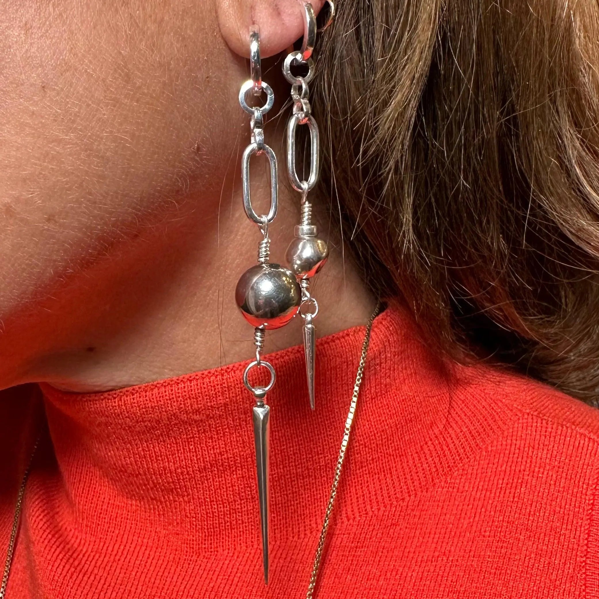 2.0 Helsilvrigt hängande örhänge - L8Hasselblad