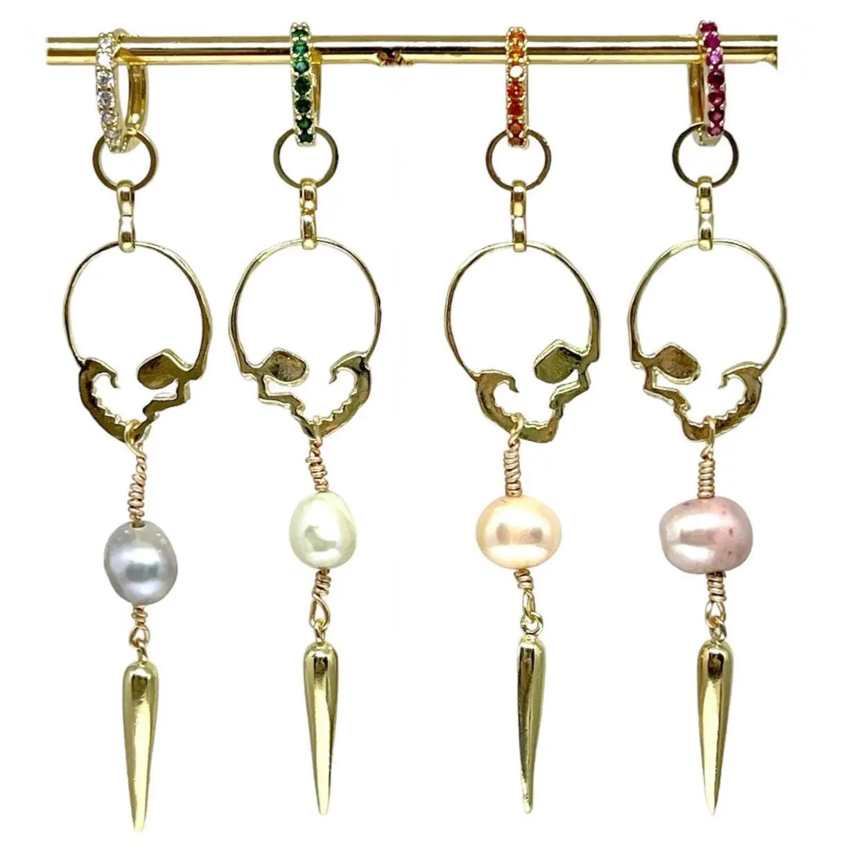 2.0 Örhänge - Dödskallar & Pärlor - L8Hasselblad