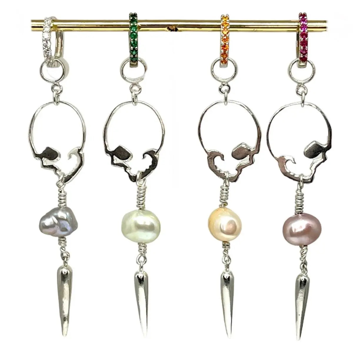 2.0 Örhänge - Dödskallar & Pärlor - L8Hasselblad