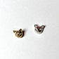 Stud earring with hollow cat