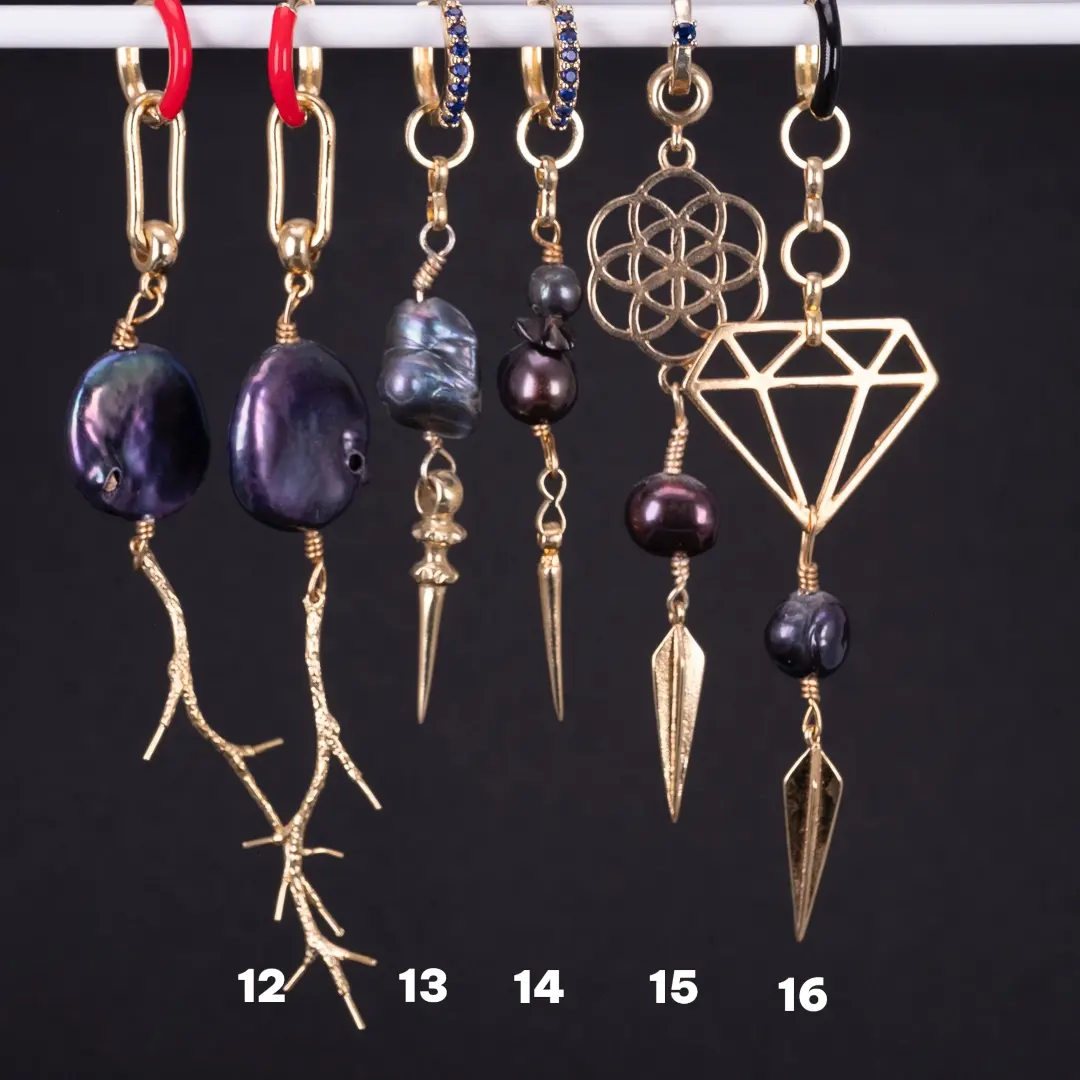 One of a kind pärlor - örhänge gulddoublé L8Hasselblad