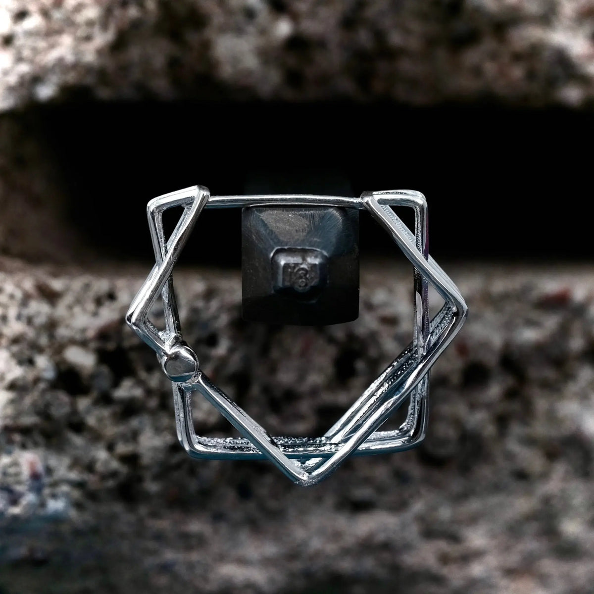 3D Davidsstjärna - Stiftörhänge L8Hasselblad
