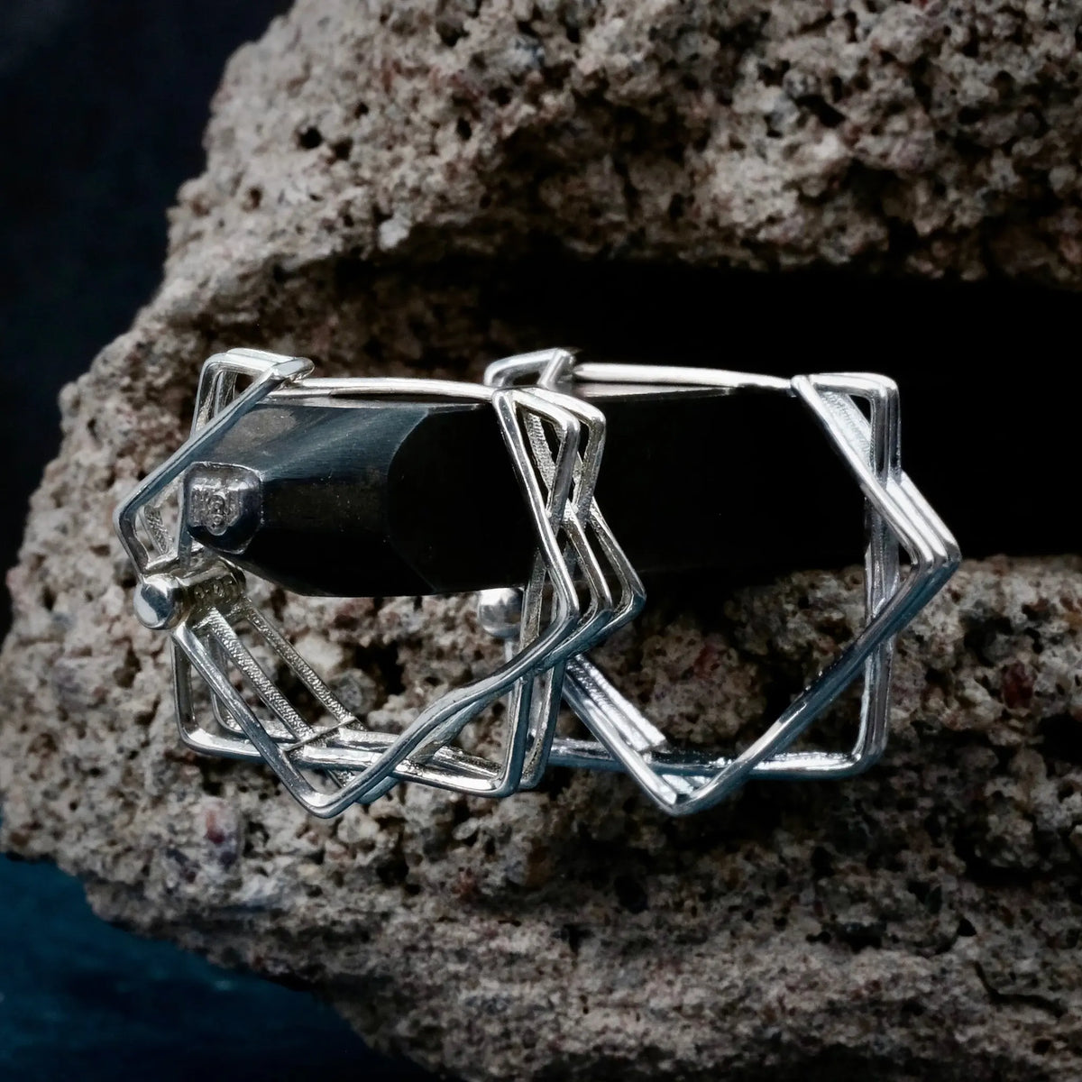 3D Davidsstjärna - Stiftörhänge L8Hasselblad