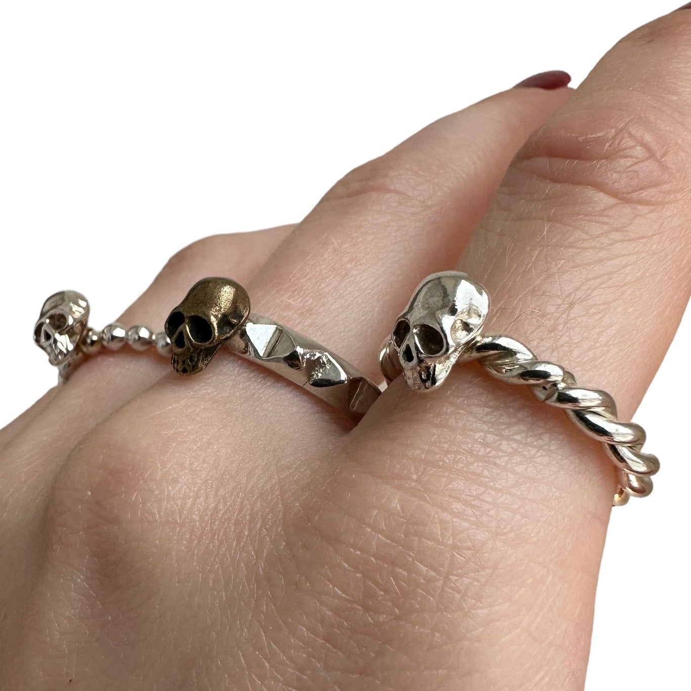 Skull ring in different variants