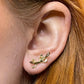 Stud earring with large lizard