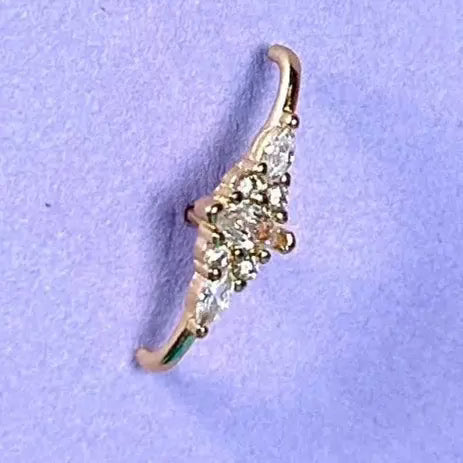 Stiftörhänge - Avlångt med Zirkoner L8Hasselblad