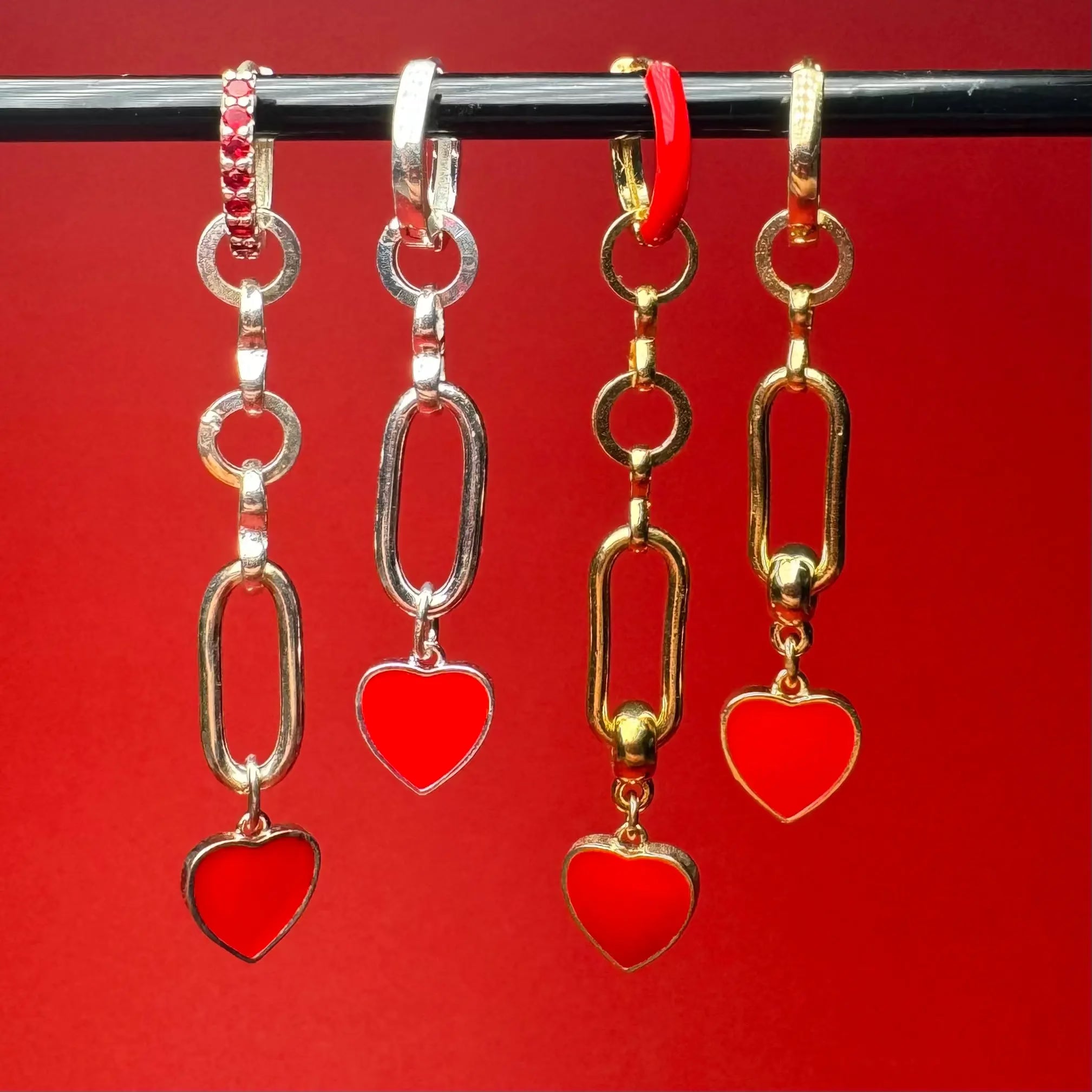 Örhänge - Röda hjärtat L8Hasselblad