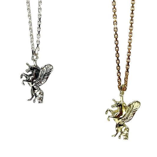 Unicorn with star (charm for necklace)