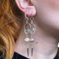 2.0 earring with skulls &amp; pastel pearls