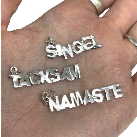 Word charms (for necklaces)