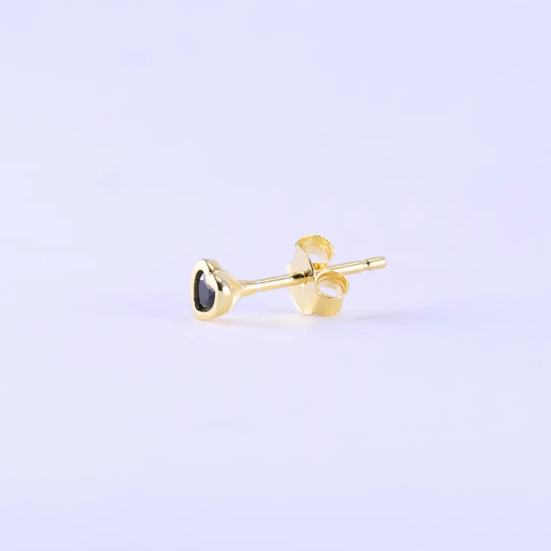 Stiftörhänge - Dasha hjärta med zirkoner - litet L8Hasselblad