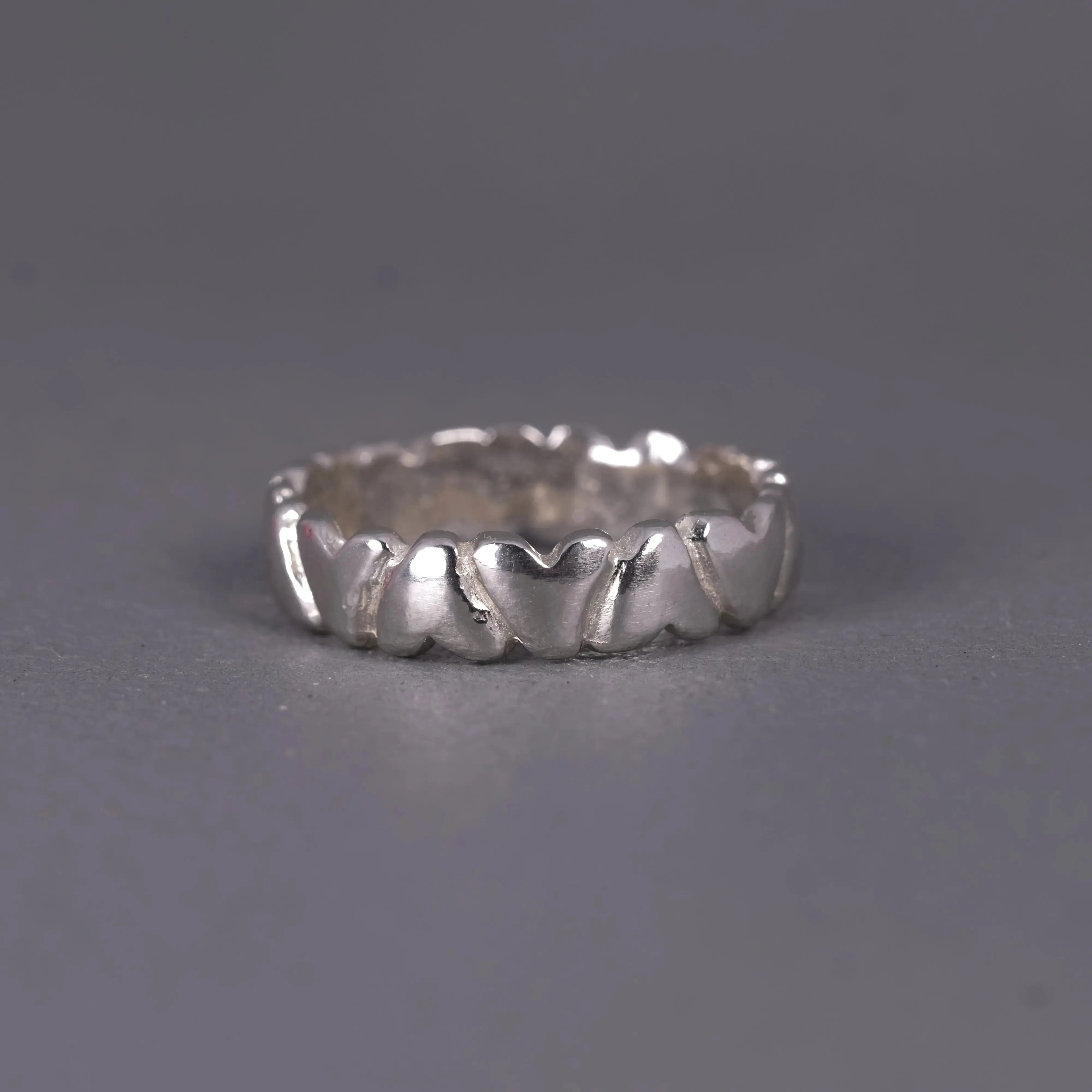 Alliansring med hjärtan - silver L8Hasselblad