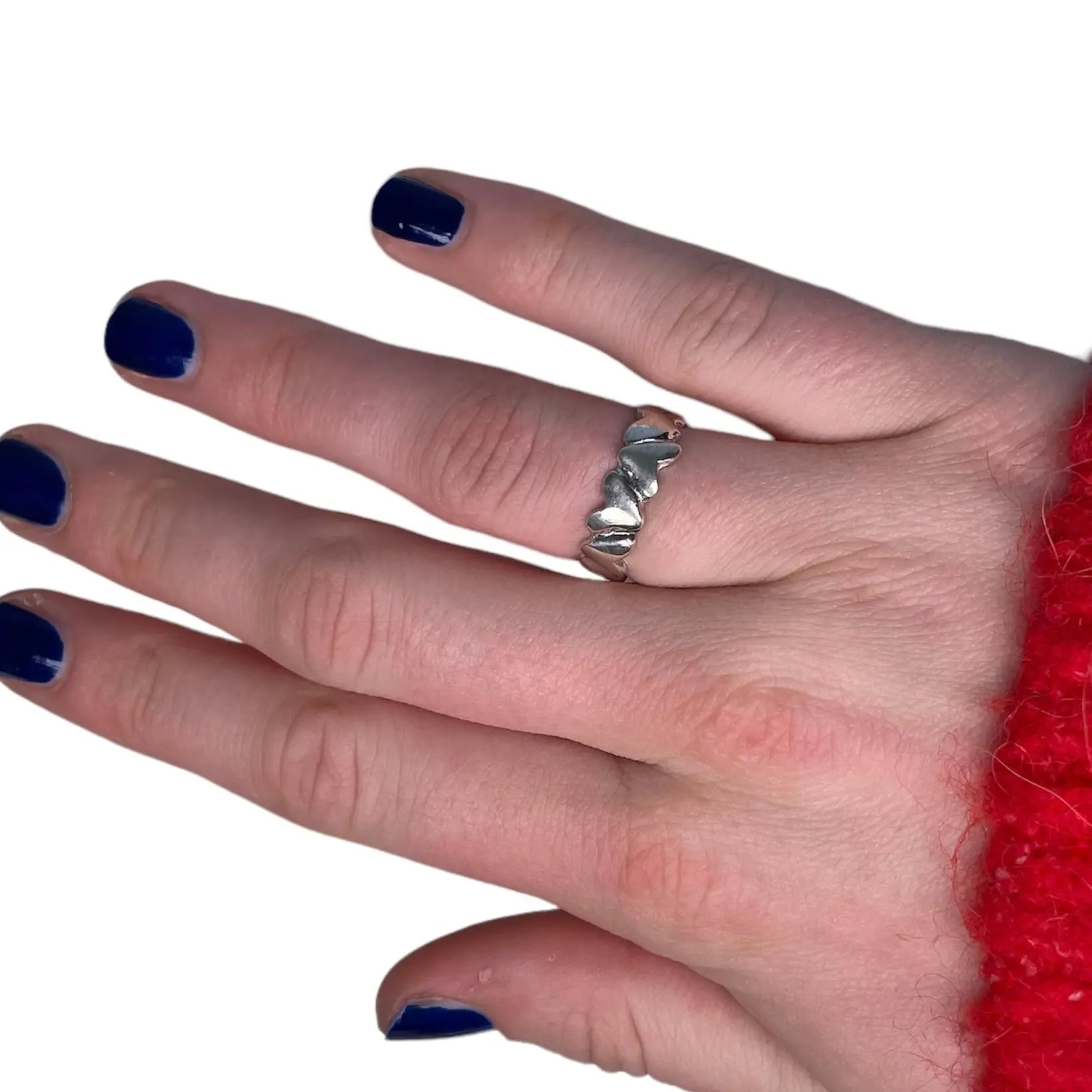 Alliansring med hjärtan - silver - L8Hasselblad