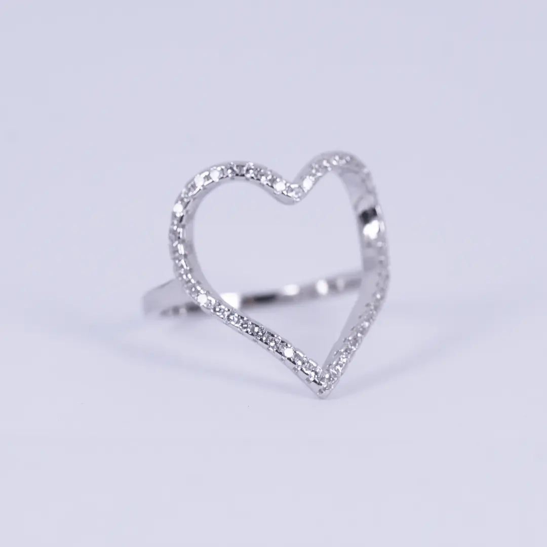 Amoria - hjärtformad silverring - L8Hasselblad