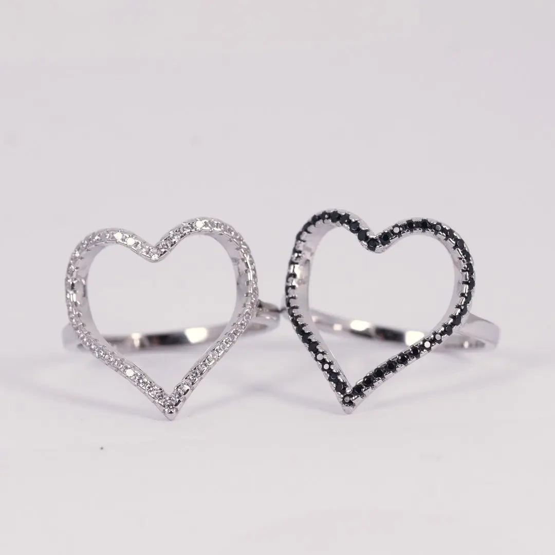 Amoria - hjärtformad silverring - L8Hasselblad