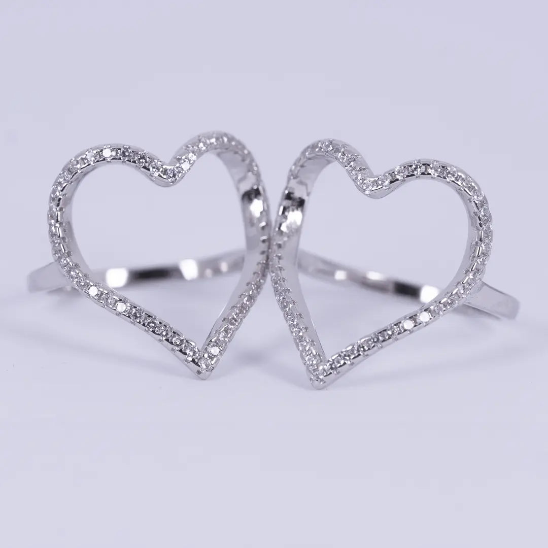 Amoria - hjärtformad silverring - L8Hasselblad