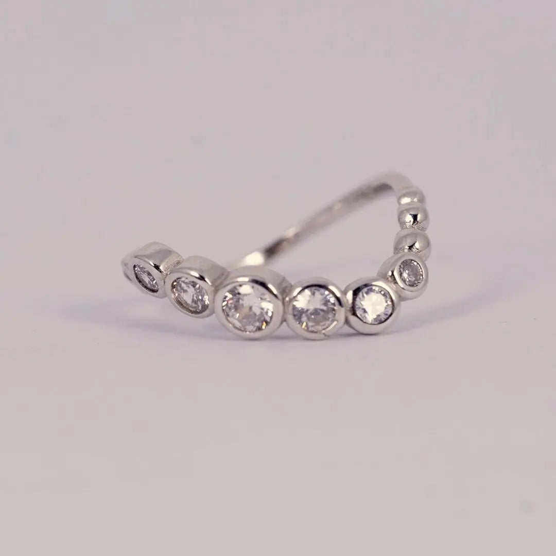 Aurora - bubbelformad silverring - L8Hasselblad