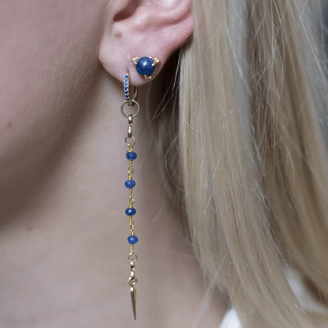 Beads & Spike Gulddoublé - stenörhängen - L8Hasselblad