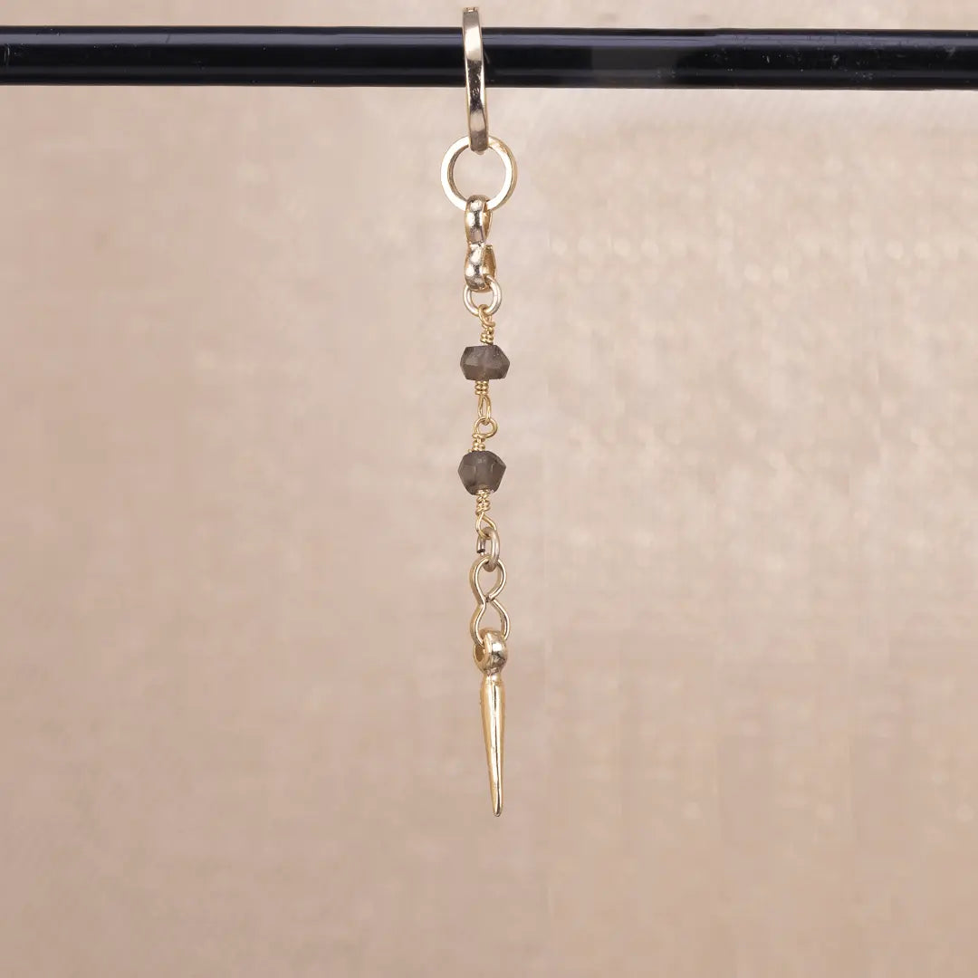 Beads & Spike Gulddoublé - stenörhängen - L8Hasselblad