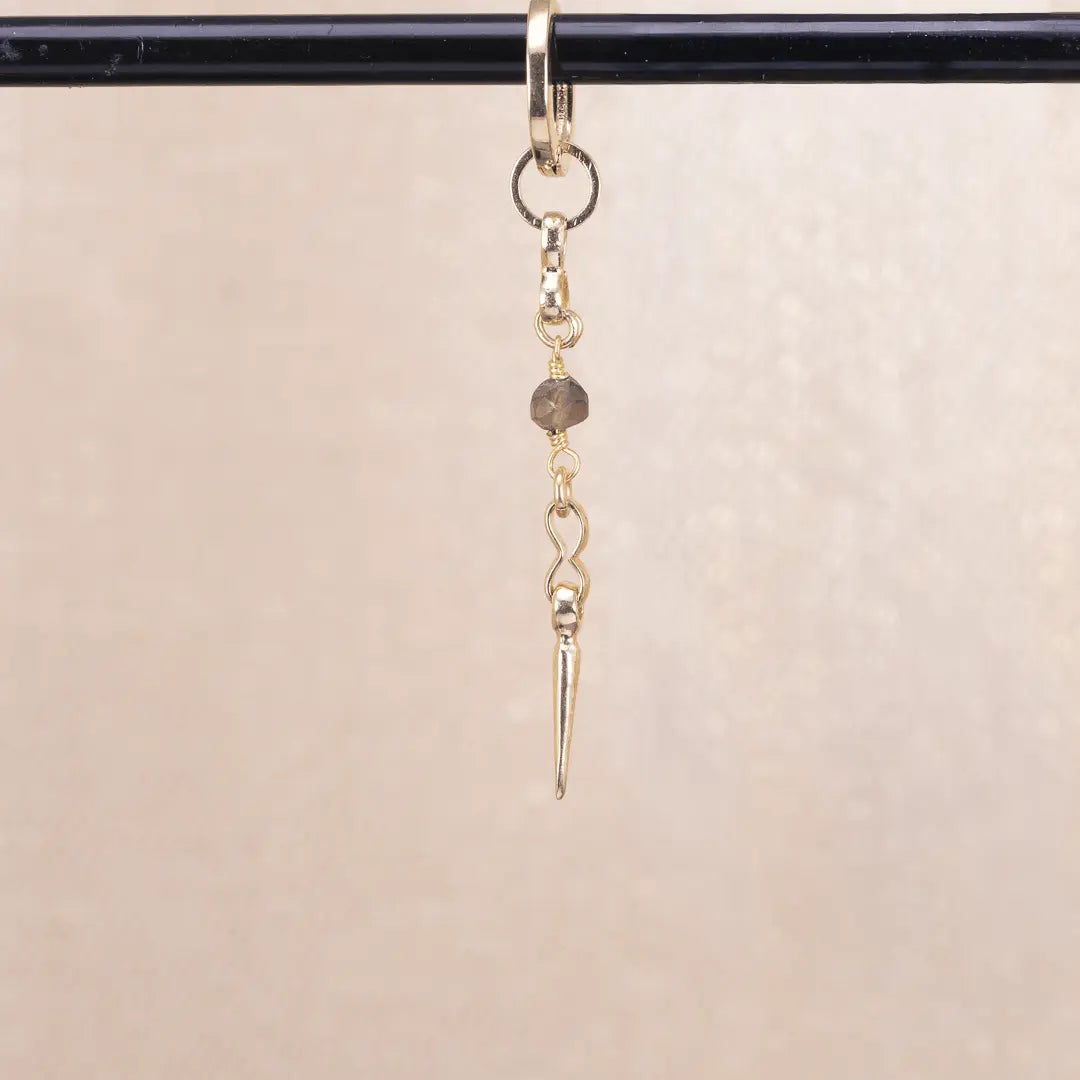 Beads & Spike Gulddoublé - stenörhängen - L8Hasselblad