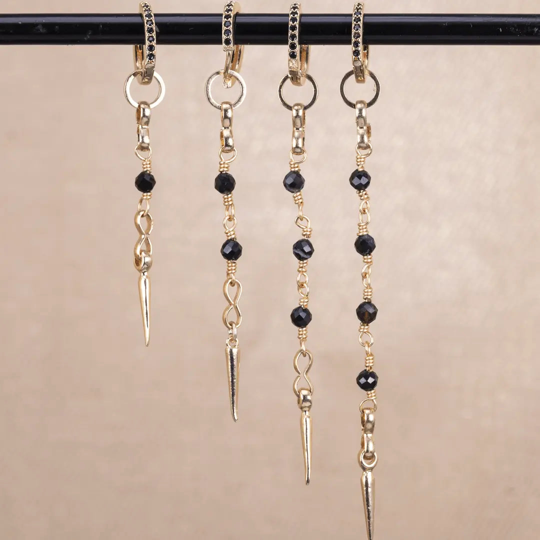 Beads & Spike Gulddoublé - stenörhängen - L8Hasselblad