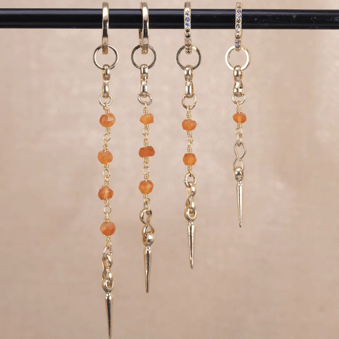 Beads & Spike Gulddoublé - stenörhängen - L8Hasselblad