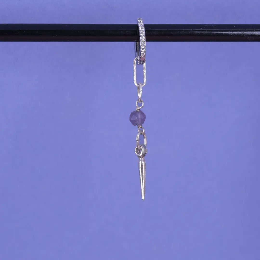 Beads & Spike Silver - stenörhängen - L8Hasselblad