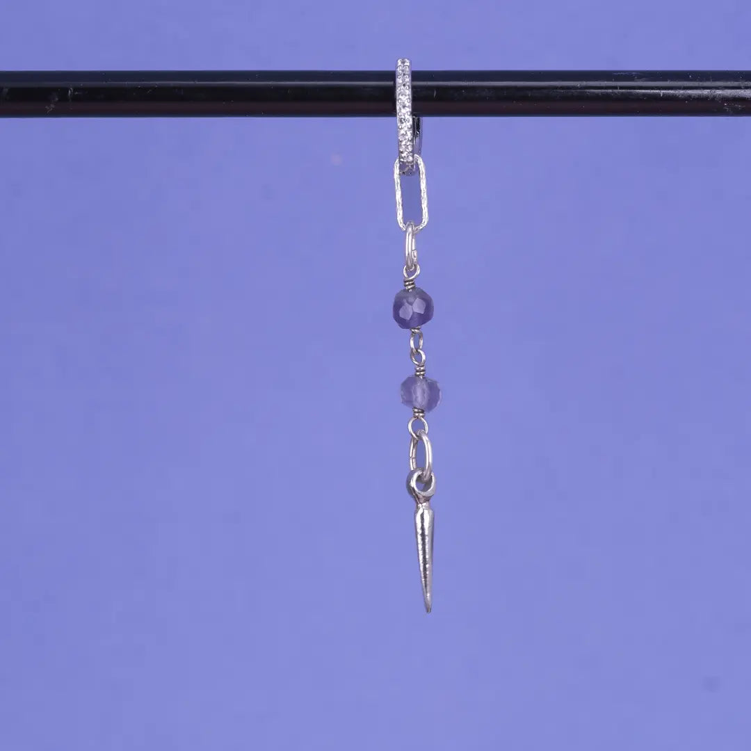 Beads & Spike Silver - stenörhängen - L8Hasselblad