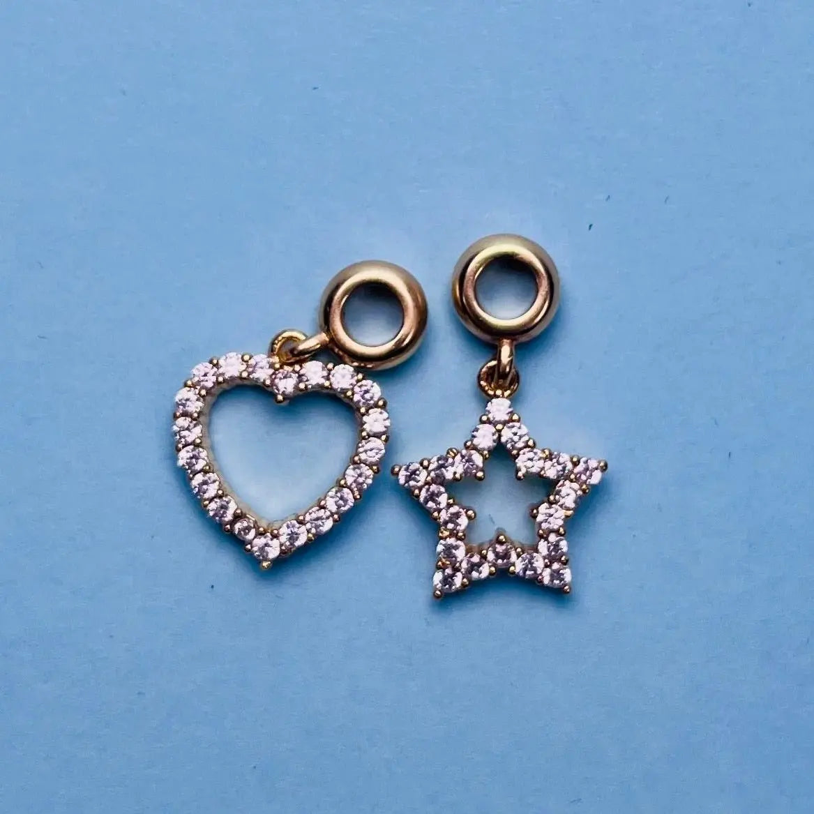 Berlock - Hjärta/Stjärna med zirkoner - L8Hasselblad