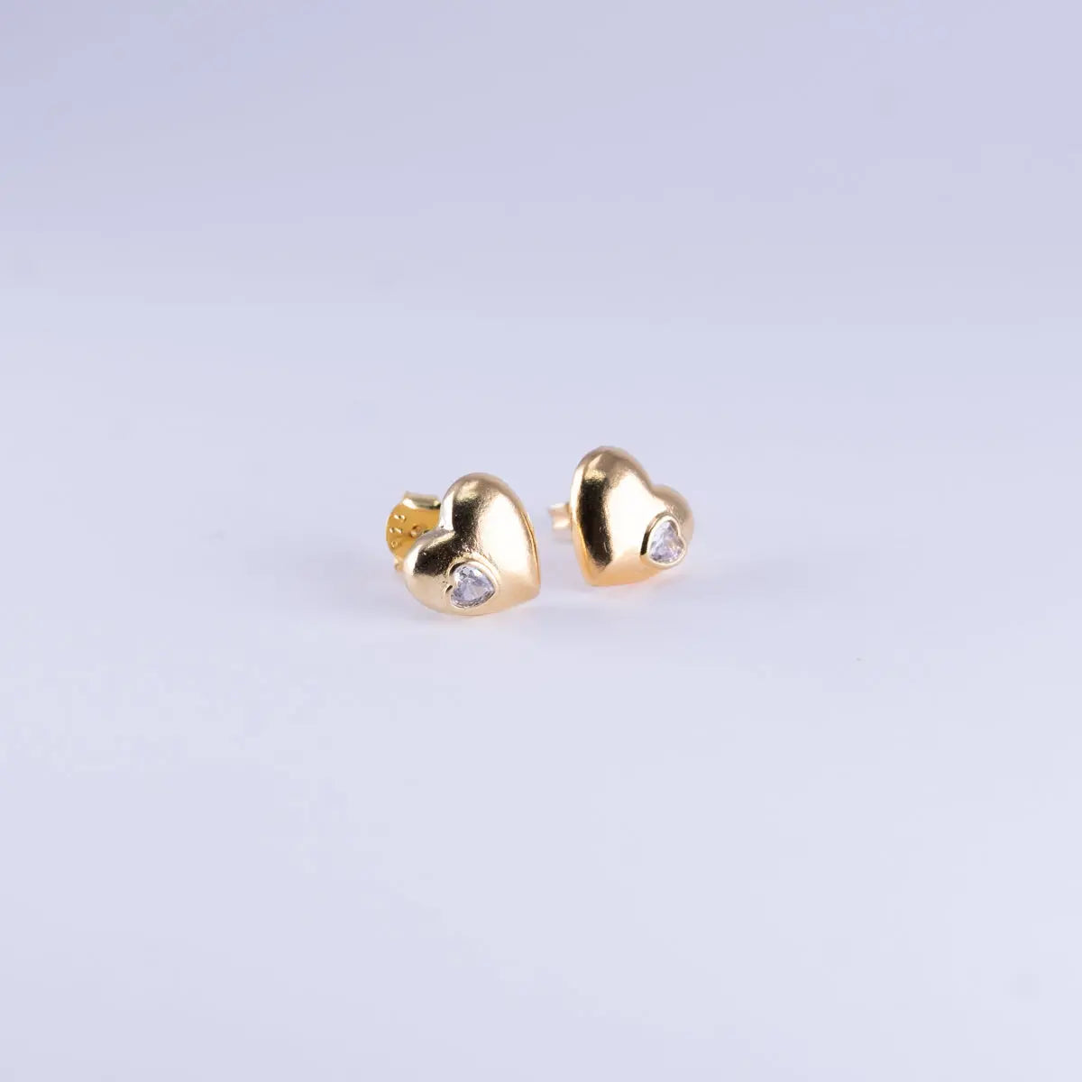 Golden Spark Heart - Stiftörhänge L8Hasselblad