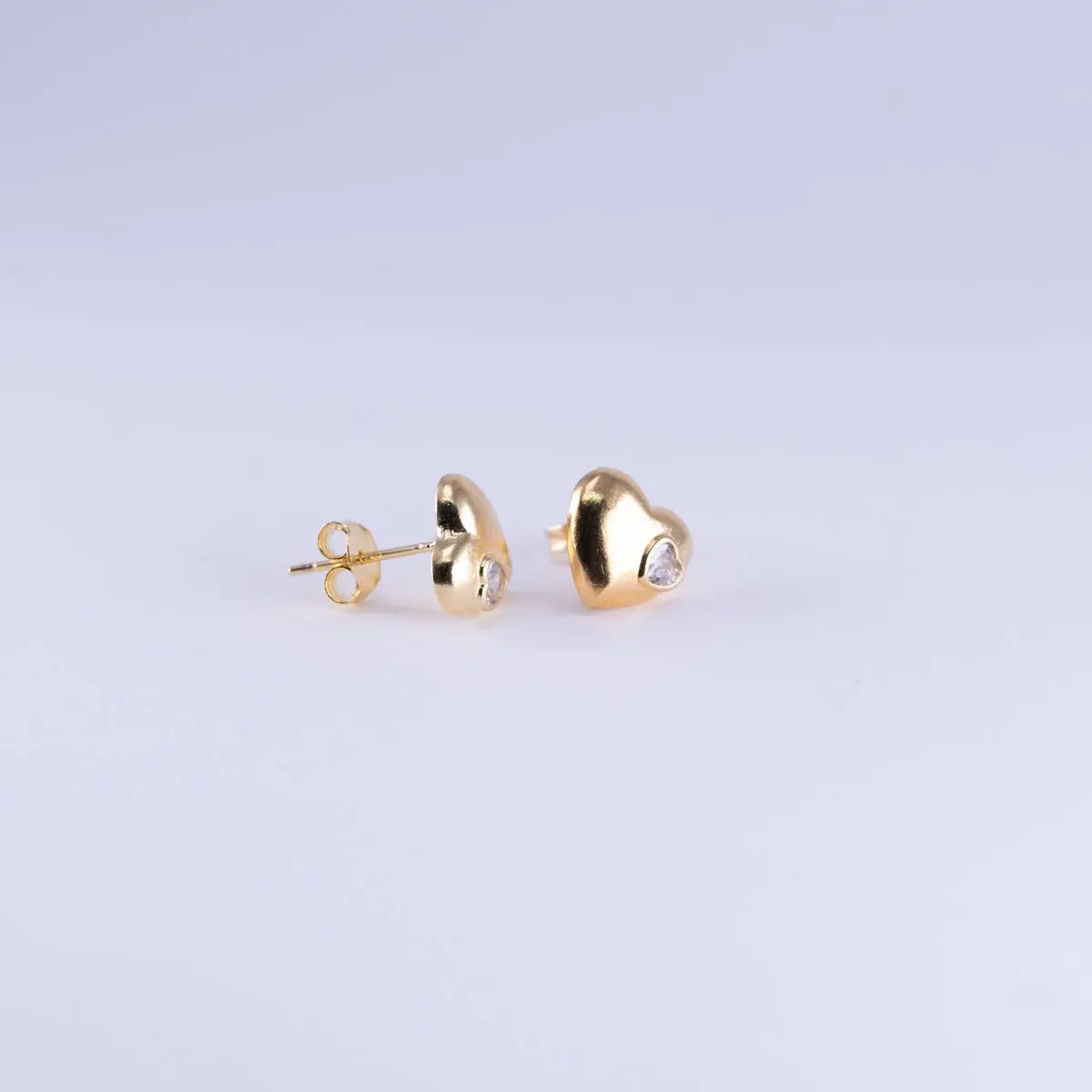 Golden Spark Heart - Stiftörhänge L8Hasselblad