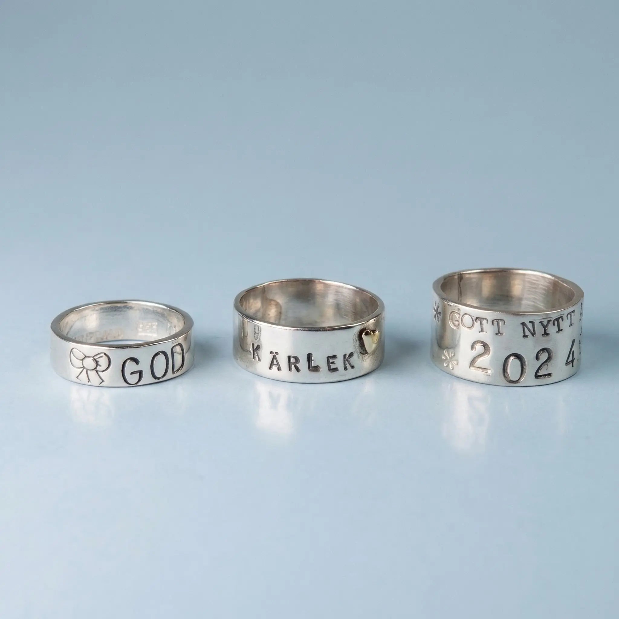 Bred Silverring - Stämplad L8Hasselblad