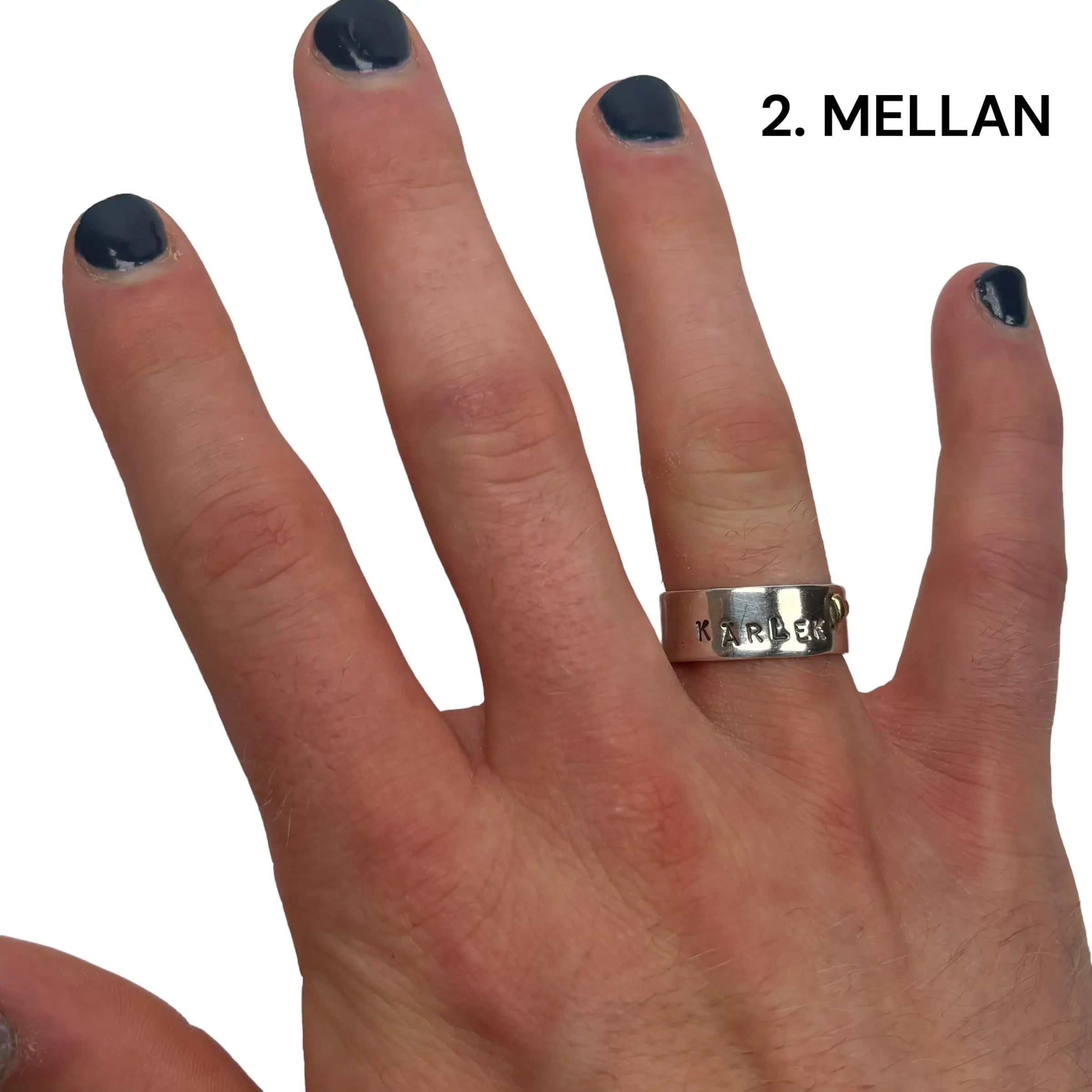 Bred silverring - stämplad - L8Hasselblad