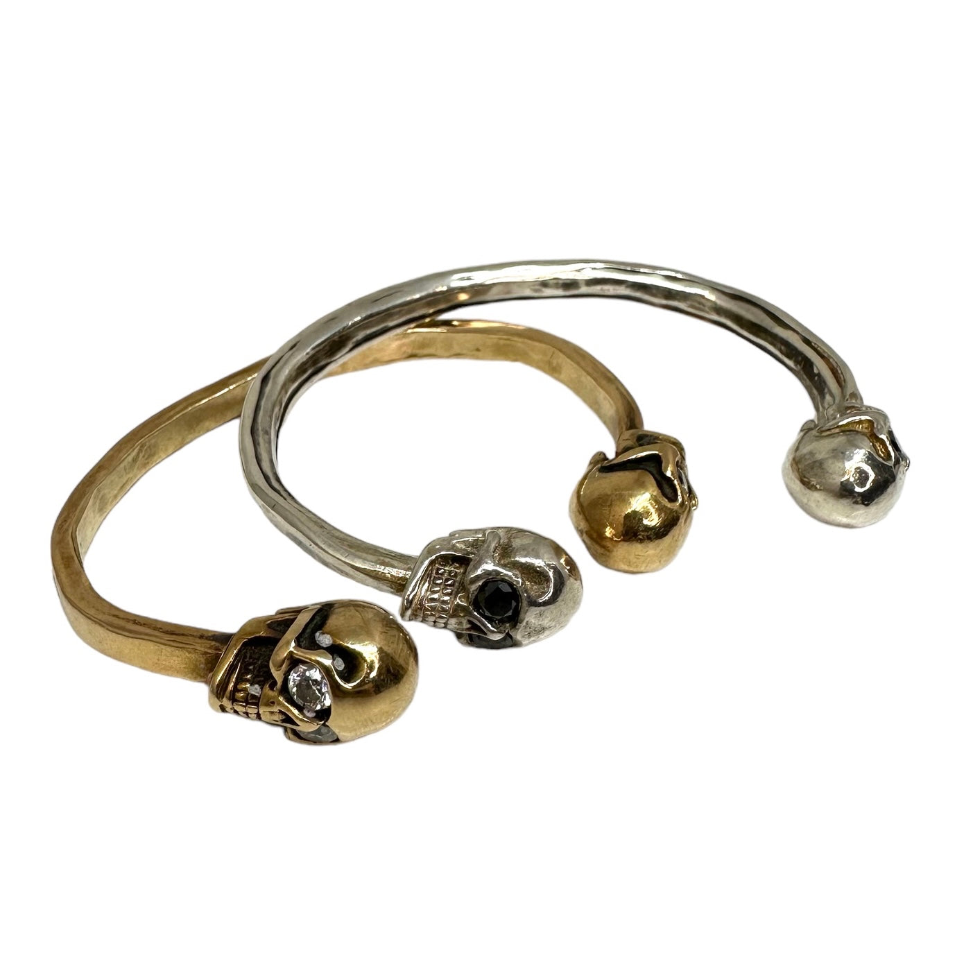 Bracelet with large skull &amp; genuine diamonds