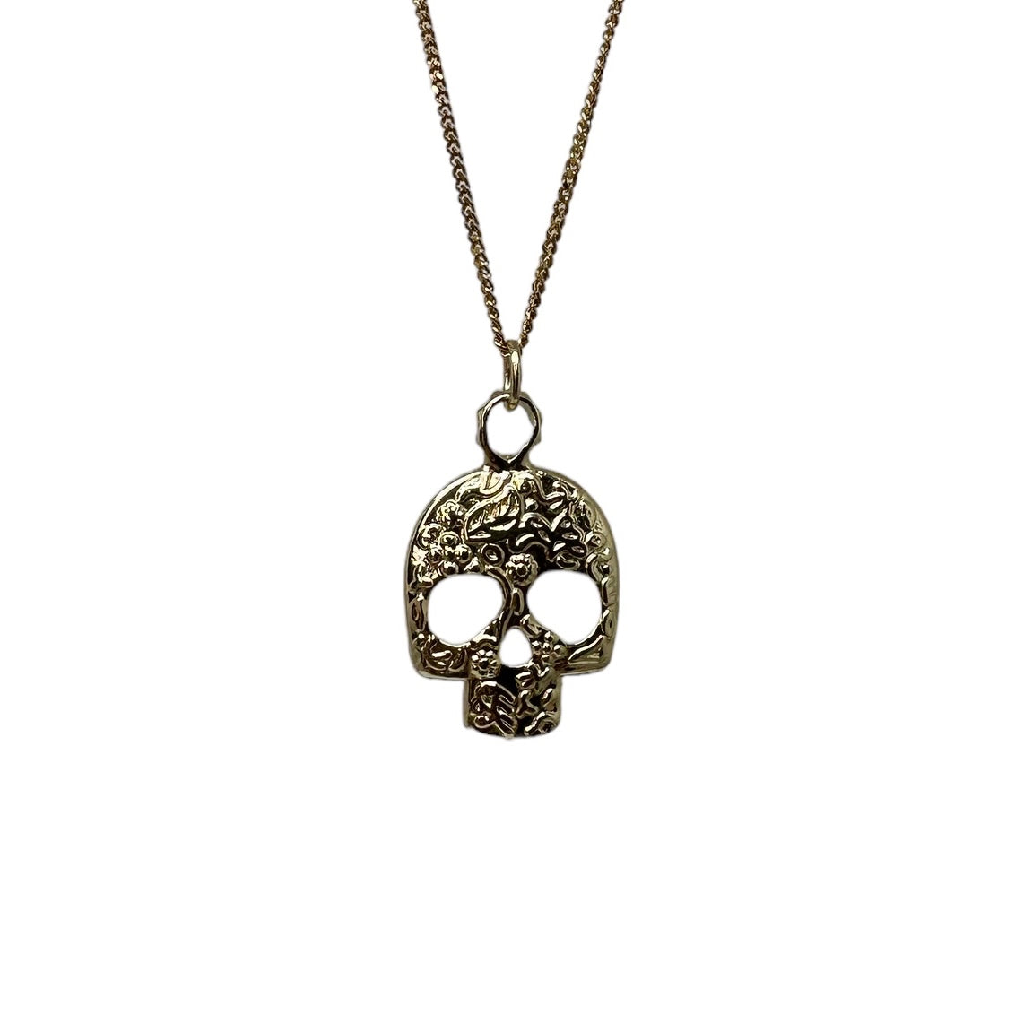 Patterned skull (necklace charm)