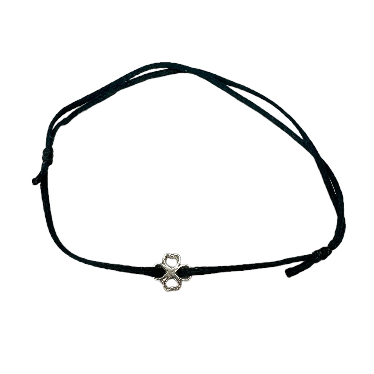 Wire bracelet with four-leaf clover