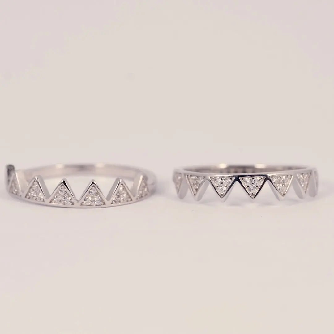 Crona - triangelformad silverring - L8Hasselblad